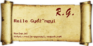 Reile Gyöngyi névjegykártya